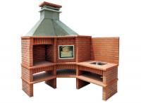 Ref. 338 - 190 cm et 224 cm x 69 cm x 274 cm, LxLxH | Grill 60 cm x 40 cm, LxL